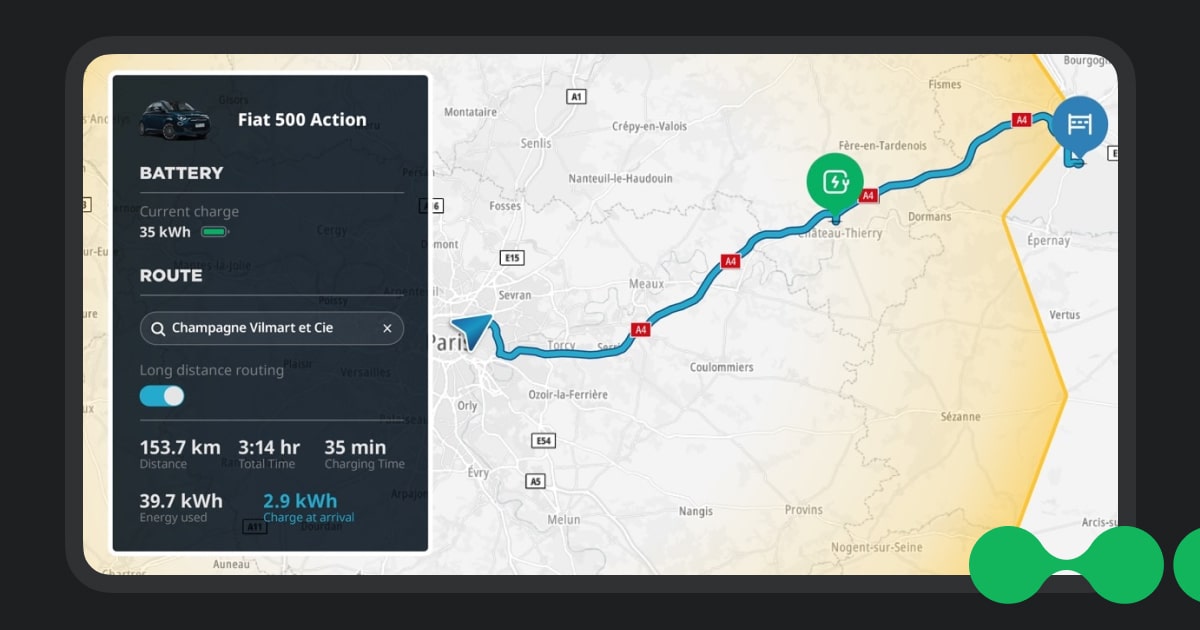 TomTom GO Navigation EV route planning app