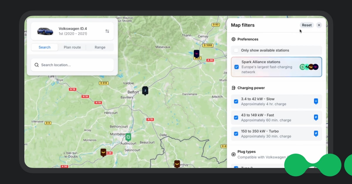 SparkAlliance ev route planning app