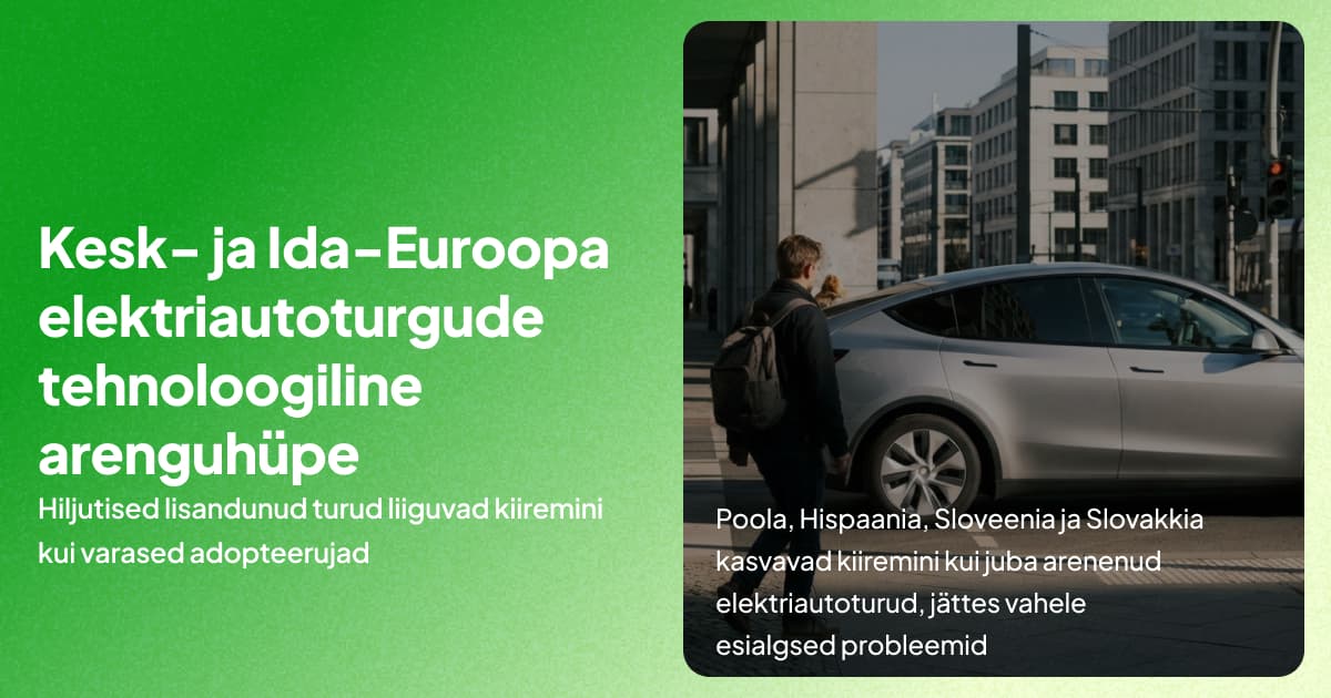 Euroopa elektriautode müük 2025. aastal – enim kasvavad riigid