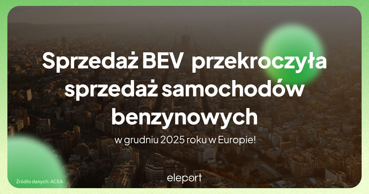 sprzedaż BEV w grudniu 2025 roku w Europie